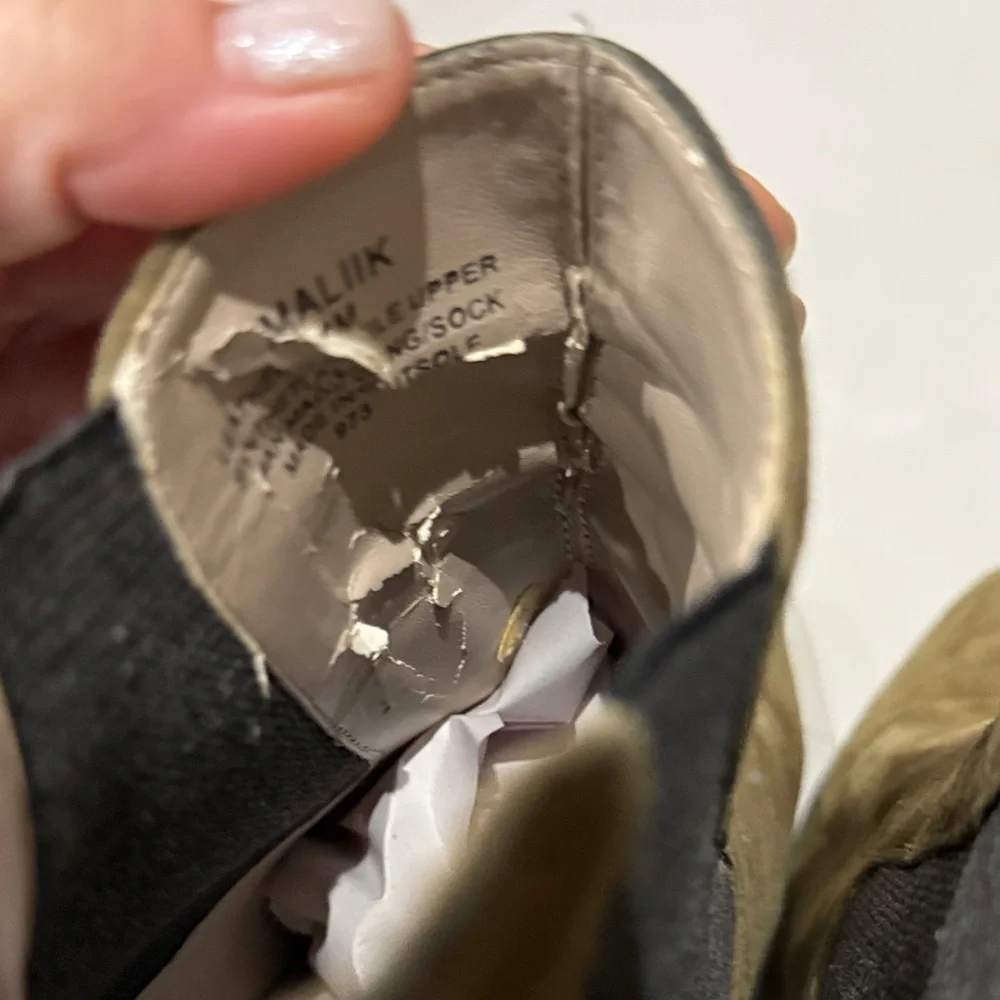 Steven By Steve Madden Khaki Suede Ankle Boots - Picture 3 of 5